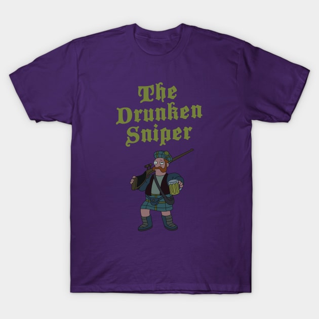 The Drunken Sniper T-Shirt by saintpetty